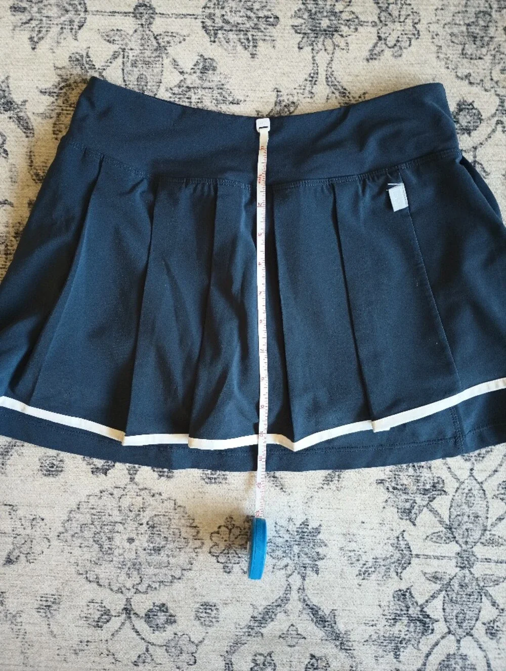 Nike Women's Blue Gray Athletic Tennis Skort with White Trim